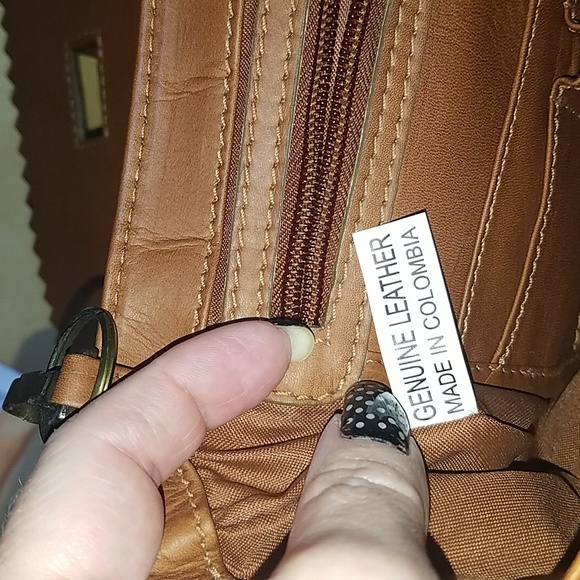 Tan/rust leather crossbody - Picture 4 of 7